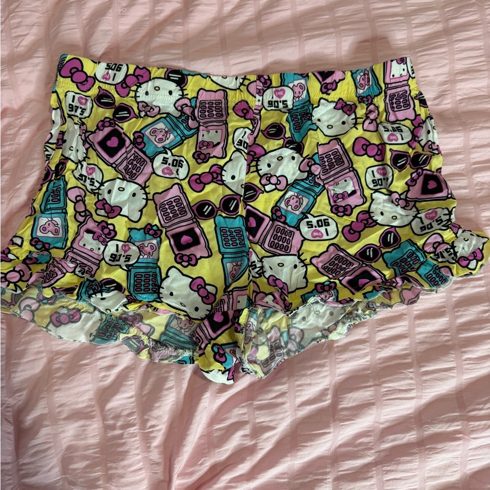 Sanrio Hello Kitty High Waist Women's Shorts - Pink, Yellow, Blue